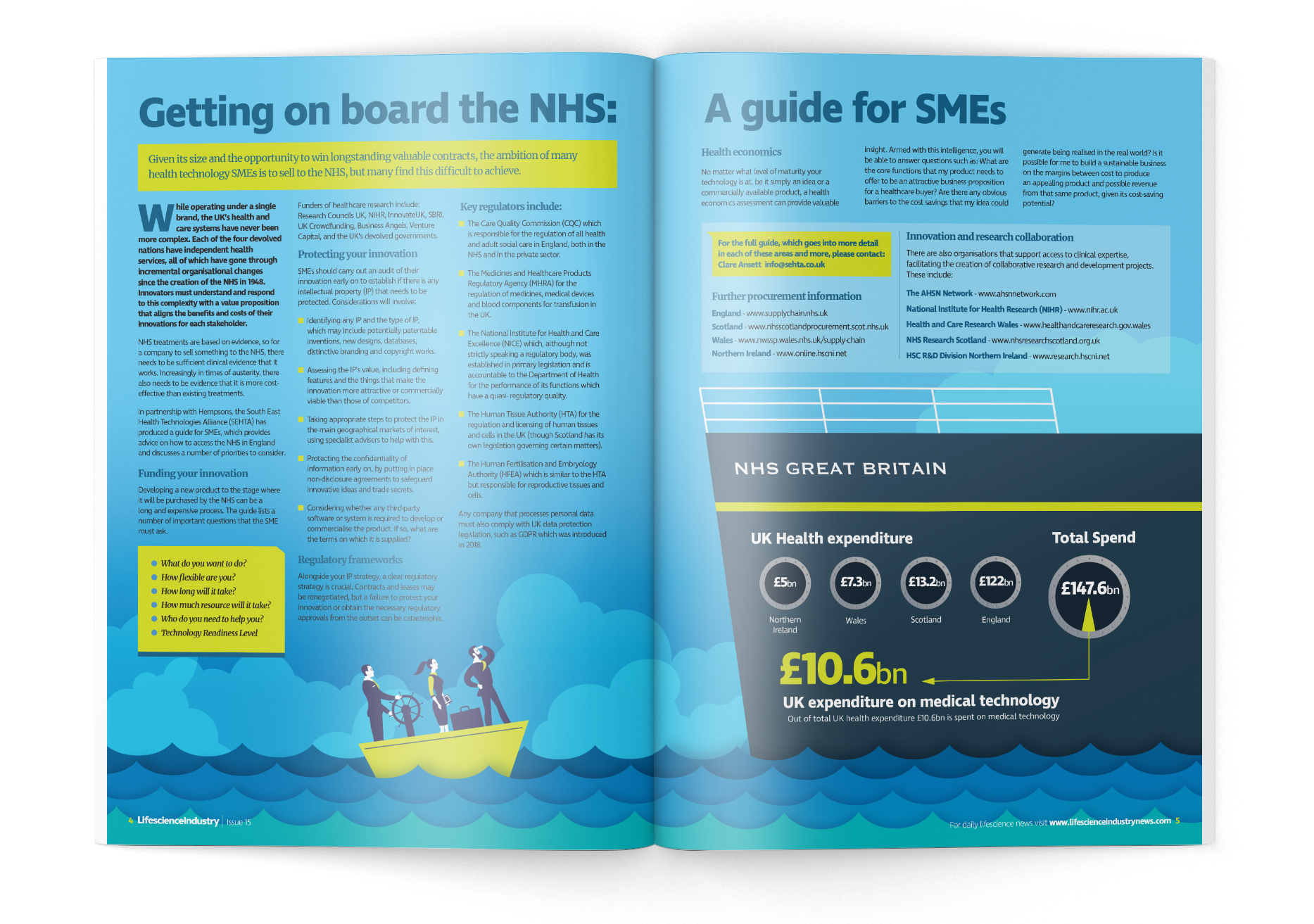 Lifescience Industry magazine NHS spread